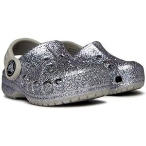 Crocs Baya Glitter Clog T, Zilver, 7 UK Kind, ZILVER