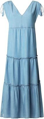 Pepe Jeans - PL953664 Effie Jurk - Blauw - Lyocell