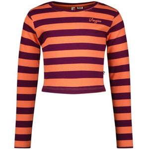 Vingino Girls G-Basic-Crop Rib Stripe in Colour Fresh Coral in maat 2, Fresh Coral., 2 Jaar