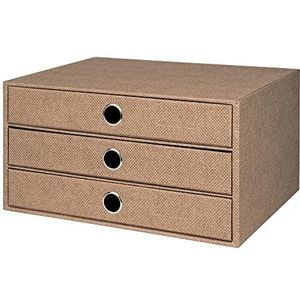 Rössler 1524452603 - S.O.H.O. 3-delige ladebox voor DIN A4, met greepgat, Special Line hazelnoot, 343 x 250 x 185 mm, 1 stuk