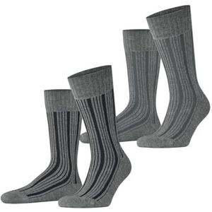 ESPRIT - Plush Rib - Kousen - Lichtgrijs - Multipack van 2 Pairs