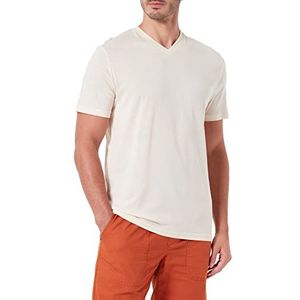 TOM TAILOR Uomini Basic T-shirt met V-hals 1032265, 28130 - Soft Buttercream, XS