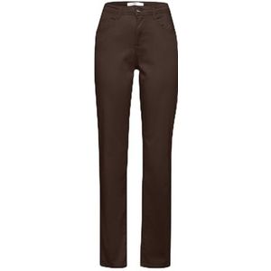 BRAX Carola hoogwaardige katoenen satijnen broek voor dames, chocolate, 32W x 32L