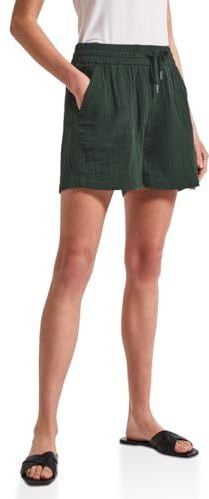 Street One - Mousseline Shorts - Mid Green - Korte Broek