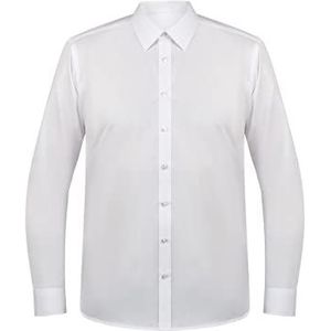 DreiMaster Klassik Heren modieus business hemd, wit, 37, wit