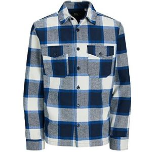 JACK & JONES Rddari Check Overhemd L/S Sn Shirt, Navy Blazer/Checks: comfort fit, XL