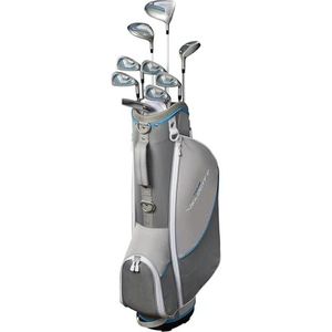 Wilson Tour Velocity Complete Golfset met Standbag - Dames Rechterhand, Dames Flex, Grijs/Blauw