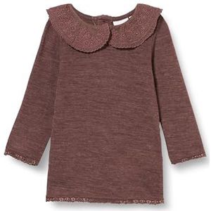 Bestseller A/S Babymeisje NMFWANG Wool Need.LS TOP W/Collar XXIII shirt met lange mouwen, Peppercorn, 86, Peppercorn, 86 cm