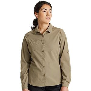 Craghoppers Dames Expert Womens Kiwi shirt met lange mouwen Button Down Shirt (Pack van 1)
