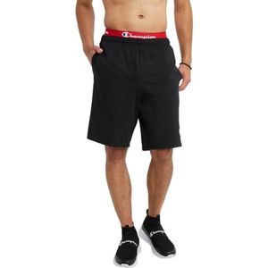 Champion, Powerblend, zachte fleece shorts voor heren (Reg. Of Big & Tall), Zwart C-logo, XL