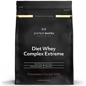 THE PROTEIN WORKS Diet Whey Complex Extreme Eiwitpoeder | Hoge Protein & Weinig Calorieën | Samengesteld Voor Afvallen | Cinnamon Cereal Milk | 500g