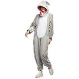 Boland - Pluche kostuum haai, unisex, jumpsuit, overall, full body suit, onesie, kostuum voor carnaval en themafeest