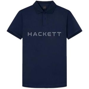 Hackett London Heren Essential Sp Crew Polo, Blauw (Navy/Grijs), L, Blauw (zwart/grijs), L