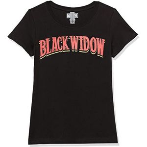 Marvel Little, Big Classic Widow Words Girls T-shirt met korte mouwen, zwart, small, zwart, S