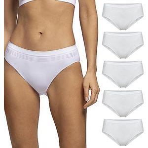 POMPEA Naadloos ondergoed (5 stuks) voor dames, Wit, L-XL