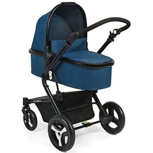 CHIC 4 BABY Combi-kinderwagen Passo, inclusief babybadje, sportzitje en Maxi-Cosi-Adpater, melangeblauw, 162 36