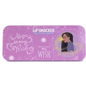 Lip Smacker Wish Lip & Face Doos, Kinder Make-up Set met Disney Wish-Geïnspireerde Lipgloss & Crèmes in Verschillende Kleuren, Inclusief Applicators, Disney Princess Geschenken voor Creativiteit