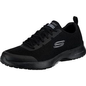 Skechers Skech-air Dynamight Sneaker voor heren, Zwarte gebreide synthetische zwarte rand, 47.5 EU