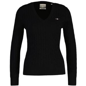GANT - STRETCH COTTON CABLE V-NECK - Gebreide Trui