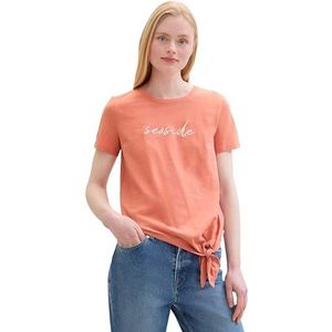 TOM TAILOR Denim T-shirt voor dames, 35155 - Verbrand terracotta, XL