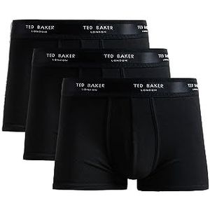 Ted Baker Heren Trunks, katoen, 3-Pack, (TBB02), Zwart, S