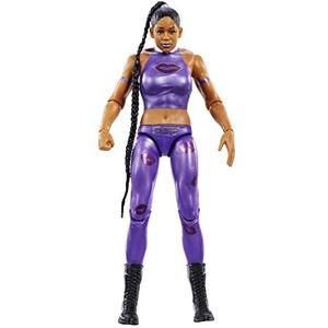 Mattel WWE Wrestlemania Bianca Belair figuur met verwisselbare handen en accessoires, om te verzamelen, speelgoed voor kinderen, vanaf 3 jaar, HKP82