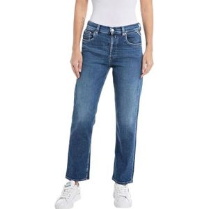 Replay Dames Straight Fit Jeans Maijke, 009, medium blue, 29W x 28L