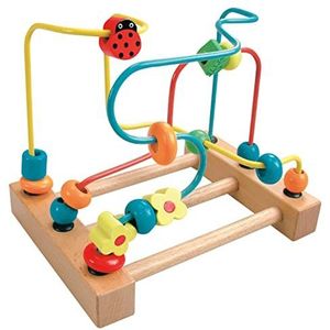 Bino motoriekstrik, babyspeelgoed, houten speelgoed voor kinderen (motoriekspeelgoed in mooi lieveheersbeestjesdesign, bevordert de creativiteit en oog-handcoördinatie, afmetingen: 18,5 x 13 x 16 cm),