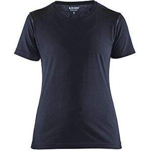 Blaklader 347910428699XS dames T-shirt, donkermarineblauw/zwart, maat XS