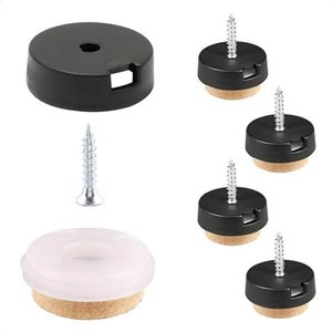 Wagner QuickClick® Viltglijders, meubelglijders, set van 4 stuks, om vast te schroeven, 4x basis, schroef + glijinzetstuk vervangbaar, speciale vezel SYNO, diameter Ø 20 mm, Made in DE, 16782300