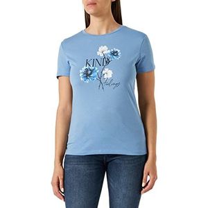 Mavi T-shirt met print voor dames en kinderen, blauw, M