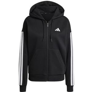 Adidas - Essentials 3 Stripes Fleece Sweatshirt - Zwart - Fleece
