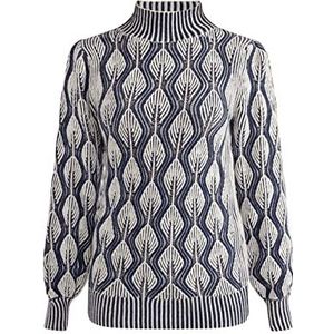 NAEMI Gebreide damestrui 10425115-NA01, wolwit blauw, XL/XXL, wolwit blauw, XL/XXL