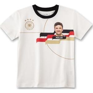 Sanetta DFB-Fanshirt Müller Off-White | Hoogwaardig en gezellig shirt van katoen voor meisjes en jongens. Kinderkleding, beige, 104