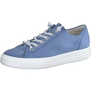 Paul Green Dames veterschoenen 4024, dames comfortabele schoenen breedte: normaal (WMS), Blauw Denim Blau 313, 37.5 EU
