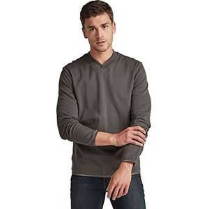 G-STAR RAW Tweeter sweater met V-hals voor heren, Grijs (Battle Grey C930-2210), XS