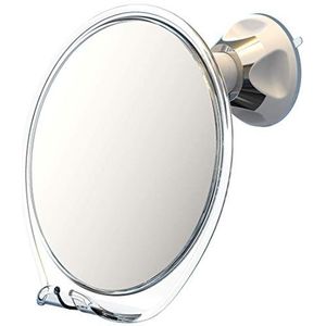 Luxo Scheerspiegel, douchespiegel met een scheermeshouder voor het scheren met krachtige zuignap - onbreekbare anti-condens-spiegel voor douche (helder)