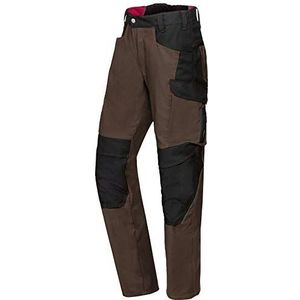 BP 1820-565-4832-34n stofmix met stretch werkbroek voor mannen, hogere taille op de rug, 65% polyester/35% katoen, bruin/zwart, 34N grootte