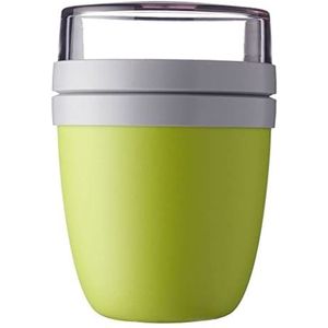 Mepal Lunchpot Ellipse, 500 ml, praktische mueslibeker, yoghurtbeker, beker voor onderweg. Geschikt voor vriezer, magnetron en vaatwasser, 700 ml, Limited Edition Lemon lime