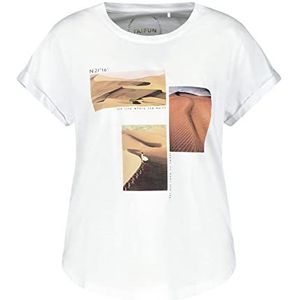 Taifun T-shirt voor dames, Wit met patroon, 40