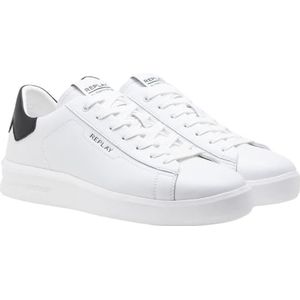 Replay Heren University M Direct Sneakers, 062 wit zwart, 42 EU