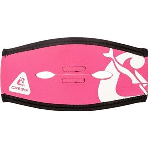 Cressi Pony Tail Neo Mask Strap Cover, neopreen bescherming voor duik- en snorkelmaskers, uniseks, volwassenen, roze/wit, eenheidsmaat