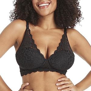 Maidenform Women's Casual Comfort Halter Bralette Bra, Black, 36C