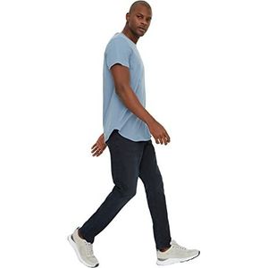 Trendyol Heren Marineblauwe mannelijke slim fit jeans, marineblauw, 31W