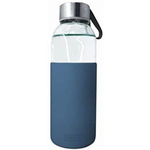 Nerthus FIH 394 400ml glazen fles blauw. BPA vrij