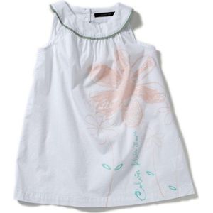 Calvin Klein Jeans Baby - Meisjesjurk CJW086 S2508, wit (001), 104 cm