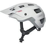ABUS MTB-helm MoDrop - robuuste fietshelm met goede ventilatie voor mountainbikers - individuele pasvorm - voor dames en heren - mat wit, M, M (54-58 cm)