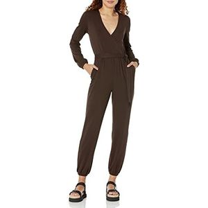 Amazon Essentials Gebreide jumpsuit voor dames (verkrijgbaar in grote maten), espresso, L