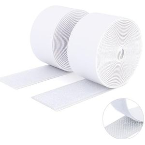 SUTOUG Zelfklevend plakband, extra sterk, 50 mm x 3 m, dubbelzijdig plakband voor binnen en buiten, dubbelzijdig, wit