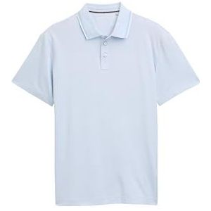 TOM TAILOR Poloshirt voor heren, 38138 - Powder Blue White Two Tone, XL